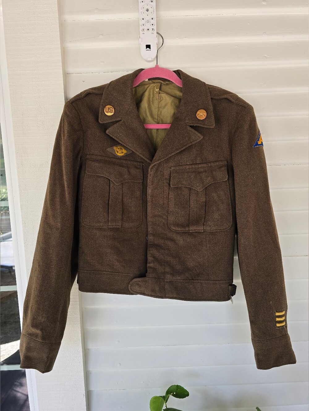 Authentic World War II U.S. Army wool "Ike" jacket